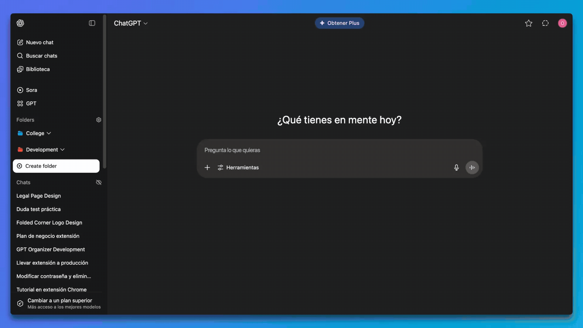 Create custom folders